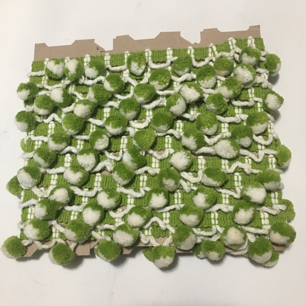 Vintage pompom ball trim fringe craft upholstery